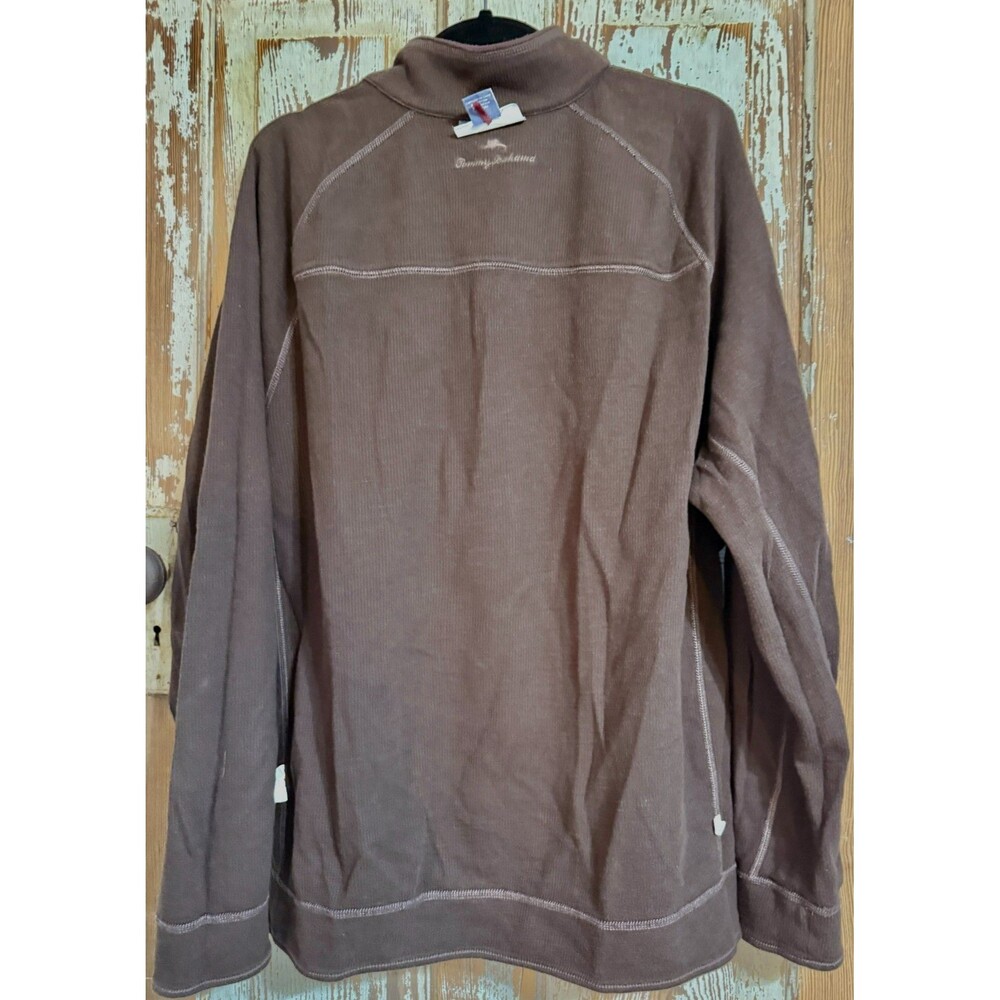 Tommy Bahama Reversible 1/4 Zip Pullover Cotton Blend Shirt - Size XL - Picture 4 of 8
